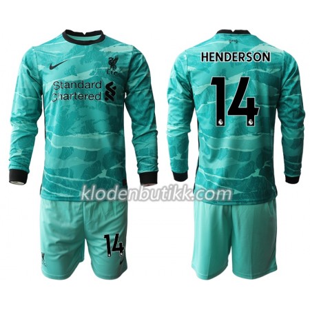 Liverpool Jordan Henderson 14 Barn Bortedraktsett 2020-2021 Langermet (+ Korte bukser)